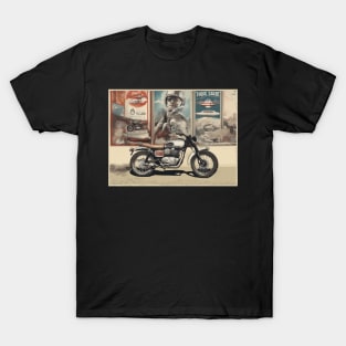 Vintage Scrambler 50s vibe motorcycle T-Shirt